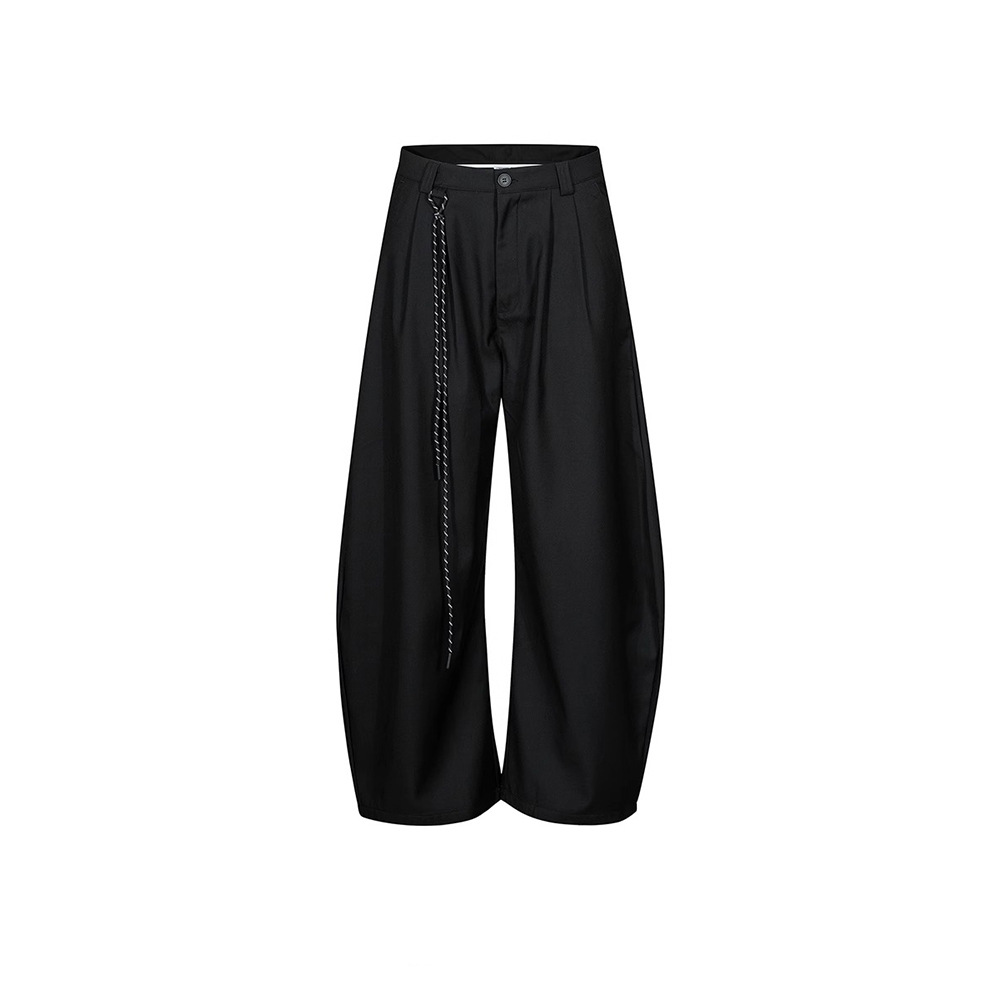 American Retro Double Pleated Drape Casual Pants Summer New Cleanfit Scimitar Trousers Loose Sickle Pants