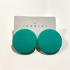 Round matte earrings, brand acrylic spray paint, South Korea