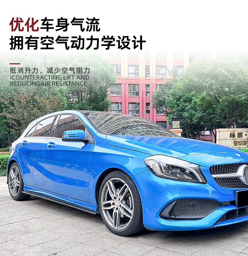 Side Skirts Body Kit for Mercedes-Benz A-Class W176 CLA C117 AMG 2013-2018