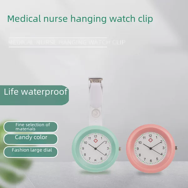 Nurse watch medical hanging watch auscultation record chest watch plastic case simple ladies quartz watch manufacturers spot wholesale