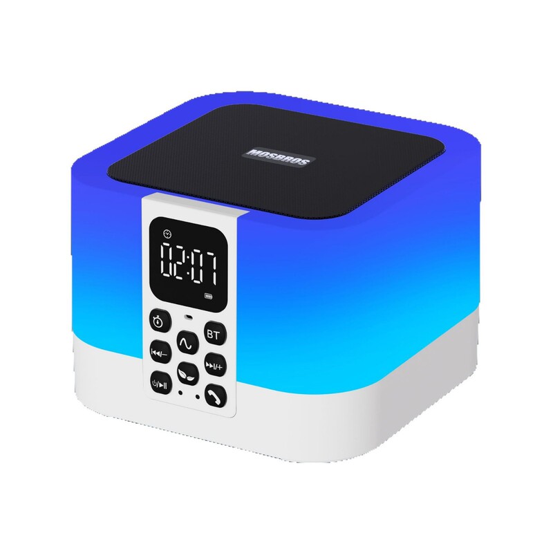 起爆プレゼントAurora S8時計ポータブルbluetoothスピーカー多機能RGB夜灯白騒音スピーカー|undefined