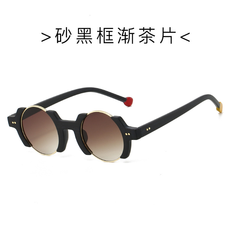 圆框新款个性夸张墨镜女高级感2025时尚眼镜跨境嘻哈防晒潮太阳镜|undefined