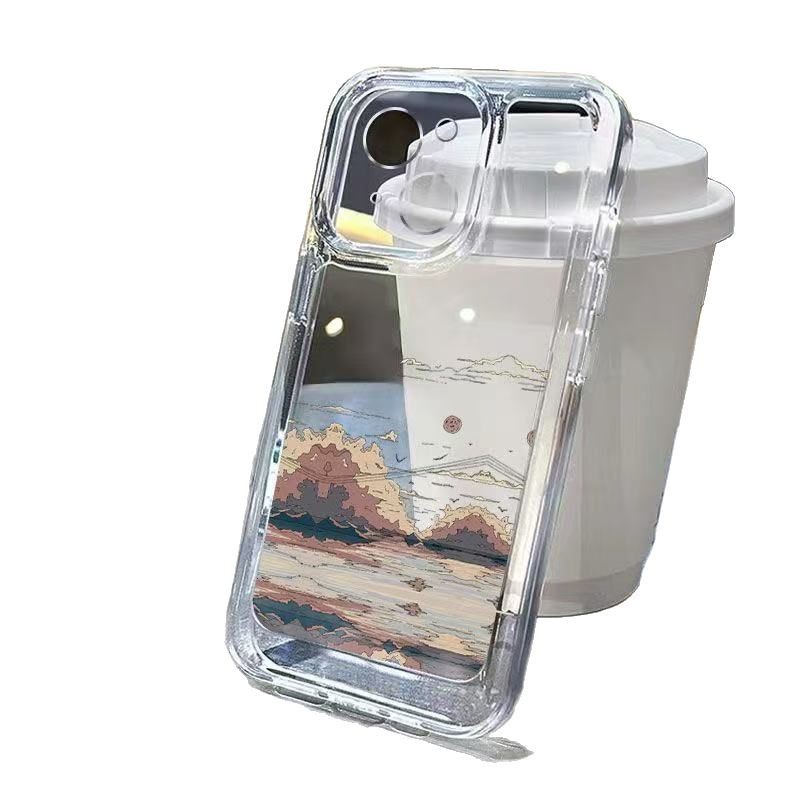 Sunset Hill para Apple 15promax funda para teléfono móvil anticaída iphone16 transparente 14 Europa y América 13 todo incluido 12