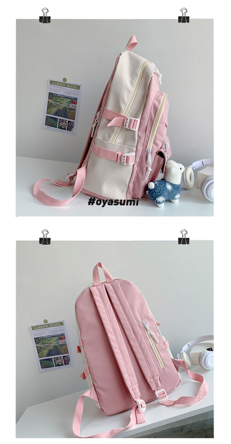 Schoolbag Korean Version Of Simple Versatile Large-capacity Backpack display picture 25