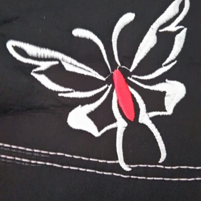 Use, Black Butterfly Embroidery, 9-Piece Set | Universal seat cover