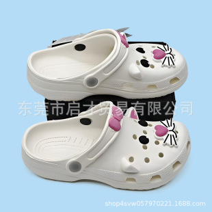 Cross 3D Cat Cartoon Collaboration Children's Non-Slip Clogs Trendy Boys' and Girls' Closed-Toe Sandals