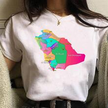 Kingdom of Saudi Arabia Tee women Y2K summer manga tshirt fe