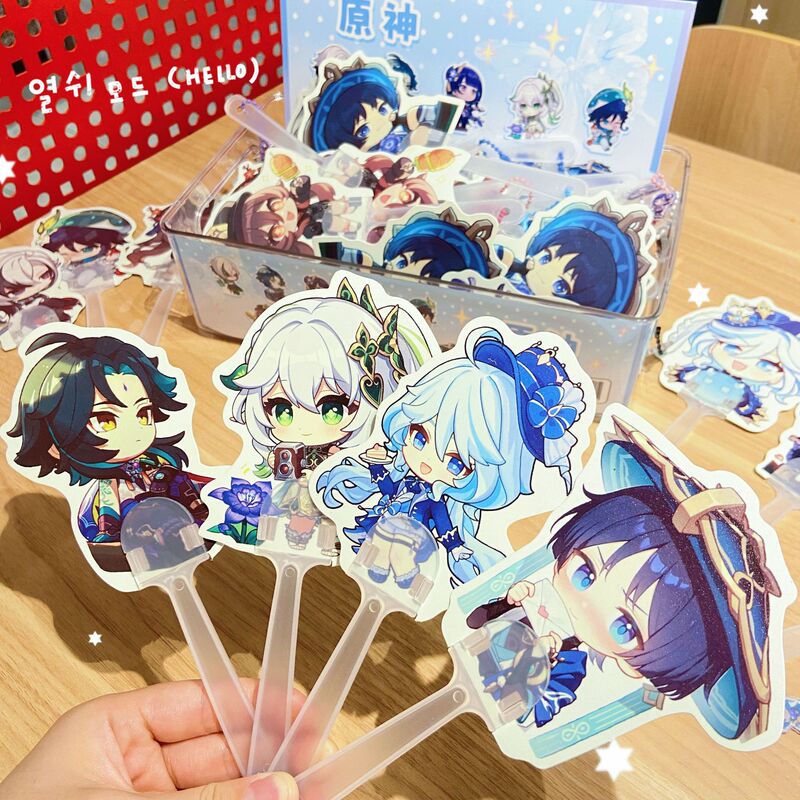 High-Appearance-Value Cute Cartoon Anime-Themed Pp Fan, Portable Handheld Summer Fan with Anime Design