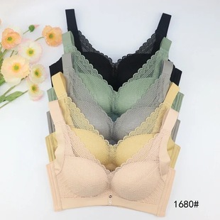 Milk cotton 168 wholesale tail goods skin lotion cotton underwear upper thin lower thick AB Cup push up adjustment four breasted bra