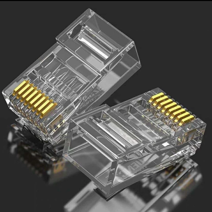 Поколение/супер 6 кабельных соединителей компьютера маршрутизатора контроля кабеля 8P8C сети головки RJ45 гигабита кристаллических