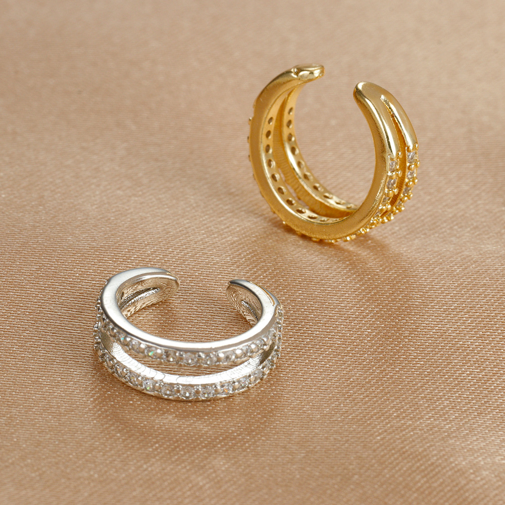 5g Weight None Ear Needle Material Ear Cuffs Classification 1 Piece Quantity Daily Occasion Copper Material C Shape Pattern All Seasons Season Women's Gender Plating Design Classic Style Style 1 Piece Classic Style C Shape Plating Copper Ear Cuffs 1