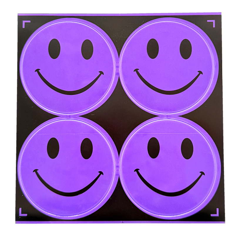 65*65*보라색*PVC 반사 격자+자체 접착