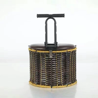 Car Electric Car Tricycle | Electric car child seat - three-wheel-bamboo-basket-black-armrest