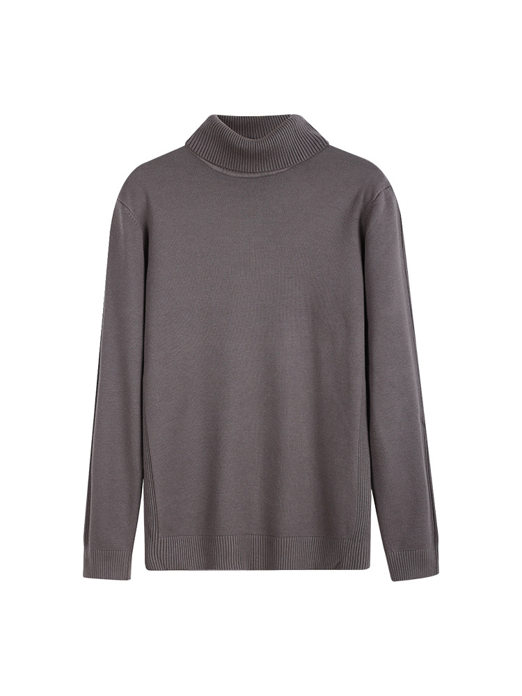 Suéter de cuello alto para hombres otoño y invierno 2025, nuevo estilo de alta calidad, cálido y casual, camiseta de punto.