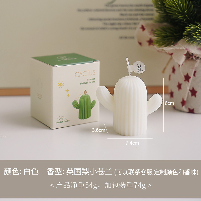 Cactus aroma de cera atmósfera creativa mano regalo pequeño aroma de vela hecha a mano simulación de cera de modelado