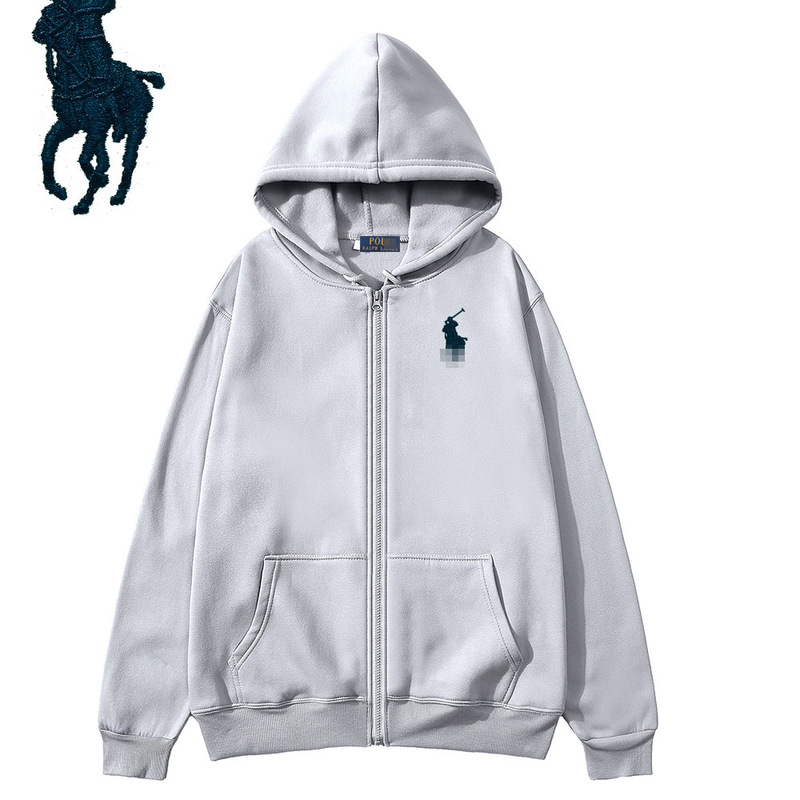 春秋轻奢跨境男装品质刺绣小马宽松开衫连帽潮牌卫衣Polo外套上衣|undefined