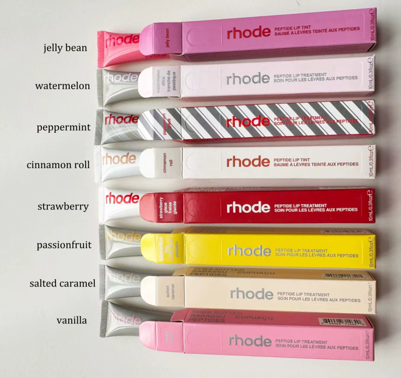 Peptide Lip Tint Rhode Hailey, moisturizing tinted lip balm, multiple shades