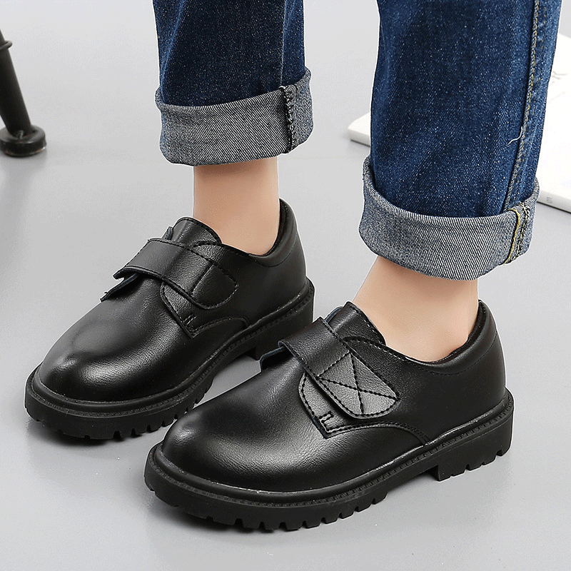 Boys student shoes leather shoes middle...