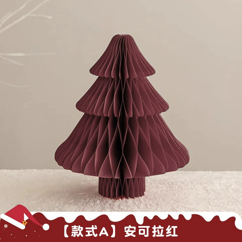 Table Christmas origami decorations, small foldable paper trees, styles A–D, 10–50 cm