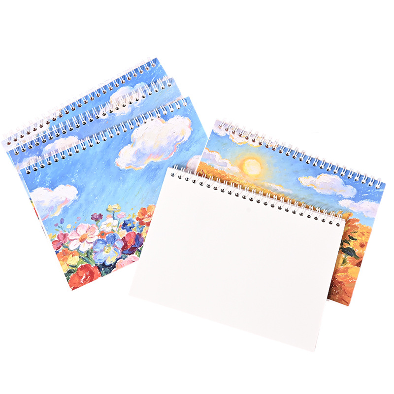 油絵両面離型本現物卸売りテープシール手帳コイル本厚手収納図鑑ノートオーダー