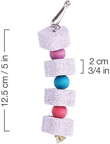 Parrot molar stone, beak grinding stone, hamster rabbit flower molar string, parrot molar chewing bird toy