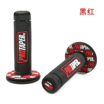 Off-road sports car modified retro PRO handle glue 22mm universal motorcycle CG Prince car handle cover handle cover (Motorcycle Handle Cover) - labeling-pro-black-color-handle-glue-black-red