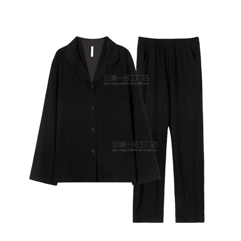 여성용 잠옷 봄, 가을 긴팔 귀여운 심플한 가정복 외부에서 착용할 수 있는 고급 2023 새로운 스타일 대형 슈트