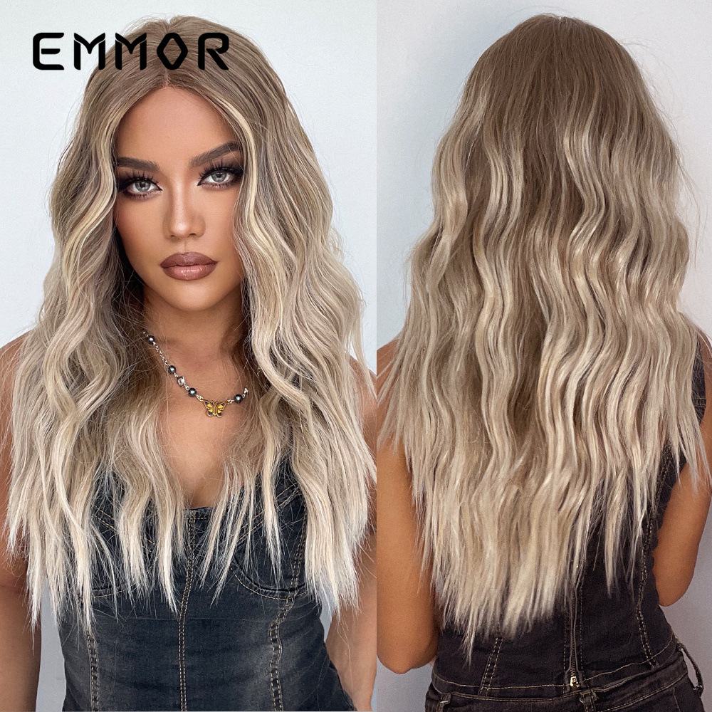 Nuevo producto gradiente gris color popular estilo europeo y americano 13*6 peluca de encaje de área grande costura libre transpirable y cómodo tocado