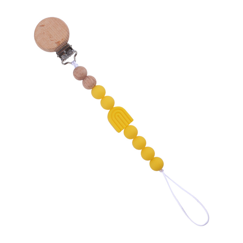 Nuevo bebé haya plana chupete clip calmante bebé dibujos animados arco iris de silicona mordedura molar chupete cadena