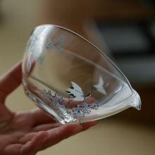 高硼硅玻璃公道杯耐热茶海分茶器中式扁舟公杯家用茶具泡茶杯匀杯