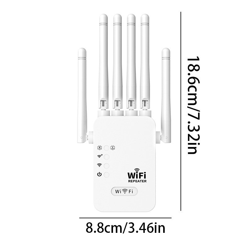 Nuevo amplificador de señal de repetidor wifi de seis antenas 300M amplificador de fábrica para uso doméstico a través de la pared