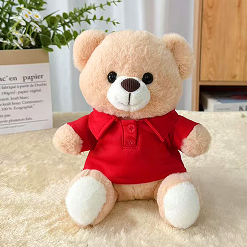 Suéter transfronterizo Teddy Bear muñecas muñecas juguetes de peluche actividad de publicidad LOGO impresión regalos de graduación escolar