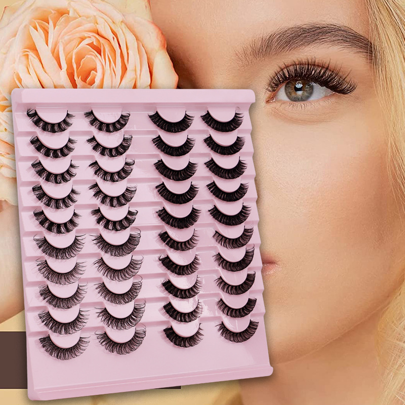The new product is selling well. There are 20 pairs of large-curved Russian and European and American thick and multi-layered false eyelashes to choose from full figure