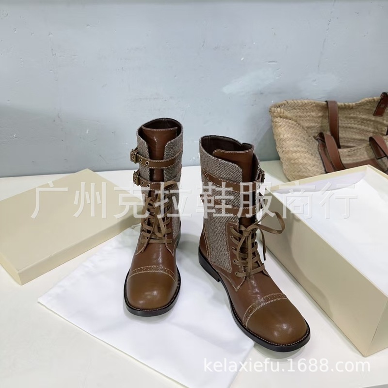 小众2025秋冬新款复古流苏搭扣孟克鞋巴洛克雕花小皮靴马丁靴短靴|undefined