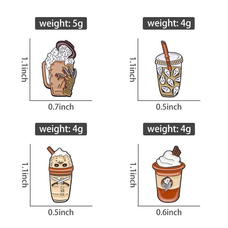 10g Weight Brooches Classification Punk Pin Ice Cream Skull Alloy Plating Unisex Brooches
