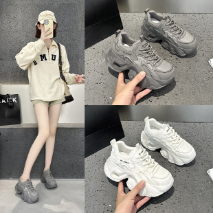 5888-1 Double Mesh Popular Dad Shoes for Women 2025 Autum Breathable Versatile Dad Shoes Student Sports Casual Shoes