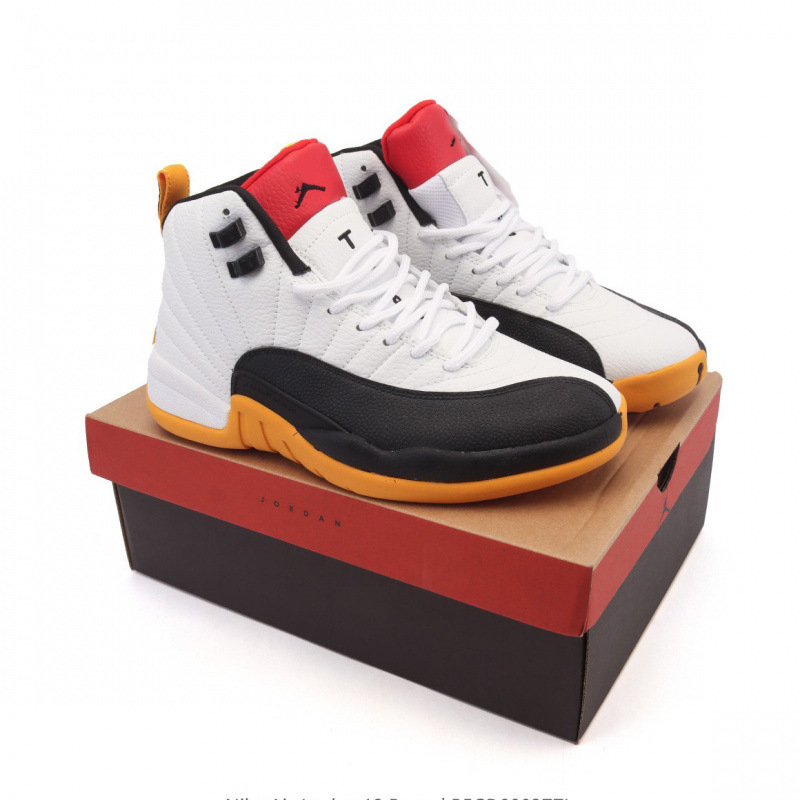 Foreign trade shoes AJ12 high-top basketball shoes for men, non-slip practical sneakers, retro casual sports shoes, wear-resistant leather trendy shoes Foreign trade shoes AJ12 high-top basketball shoes for men, non-slip practical sneakers, retro casual sports shoes, wear-resistant leather trendy shoes