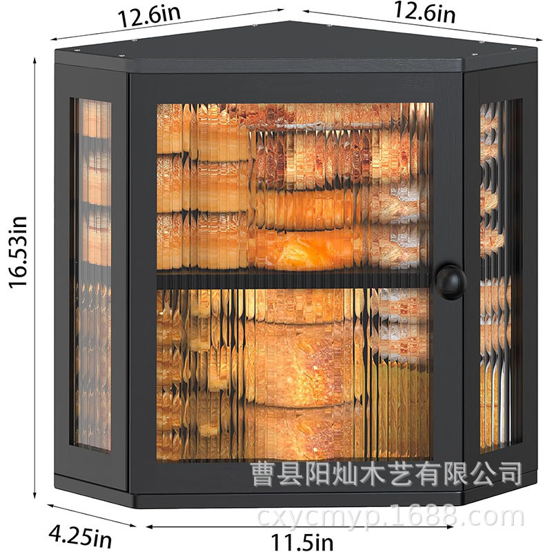 木製二段パン収納ボックスキッチンテーブル調味料収納ボックスカウンターお菓子デザート木製パンボックス|undefined