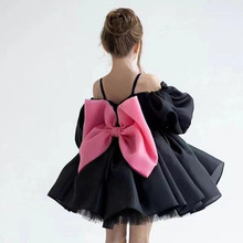 跨境儿童礼服生日派对洋气公主裙幼儿园节日舞会演出服花童婚纱裙