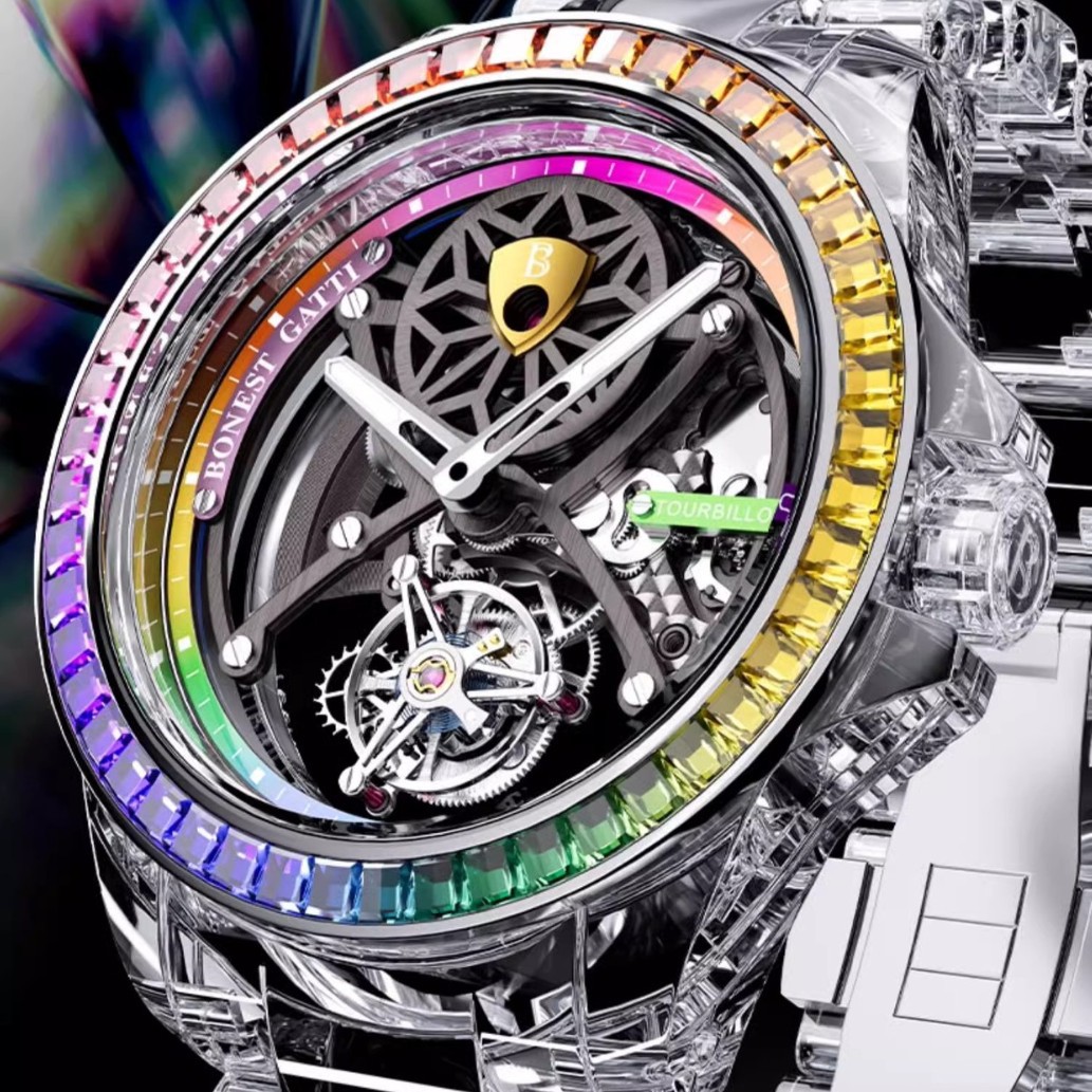 Swiss's New Real Tourbillon Mechanical Watch, Luminous Waterproof Men's Watch, Men's Fully Automatic Watch, High-End