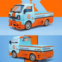 海湾石油涂装合金小货车五菱仿真汽车模型开门声光儿童玩具车礼物