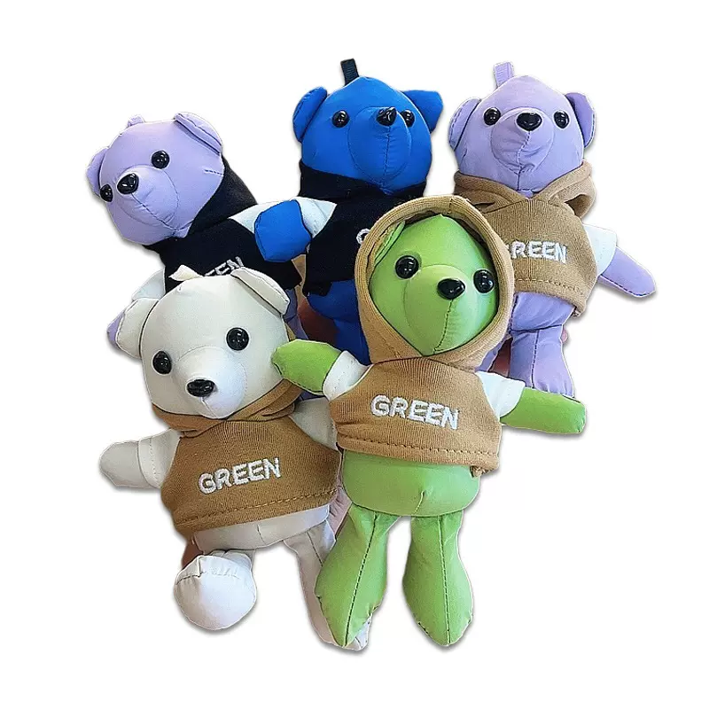 可爱小熊玩具玩偶酷萌公仔穿衣包包衣服小礼品厂家批发钥匙扣挂件