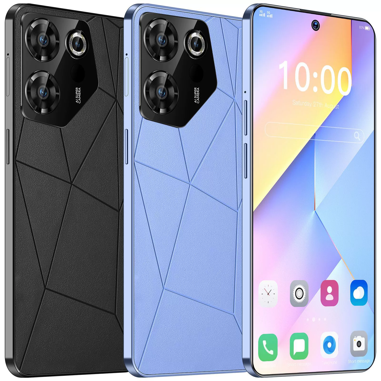 Мобильный телефон C20, 5G, 7.3" широкоформатный экран, 32 ГБ, разблокировка отпечатком пальца