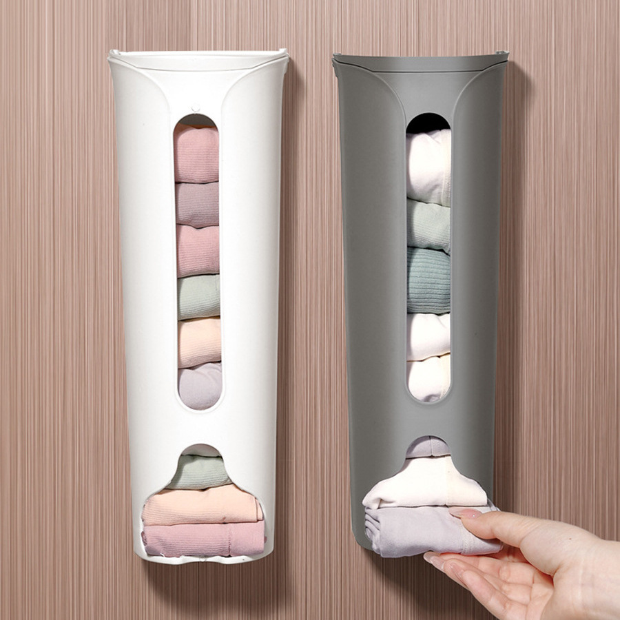 Underwear underwear storage box wholesale household punch-free plastic large capacity flip socks extraction wall hanging organizing box