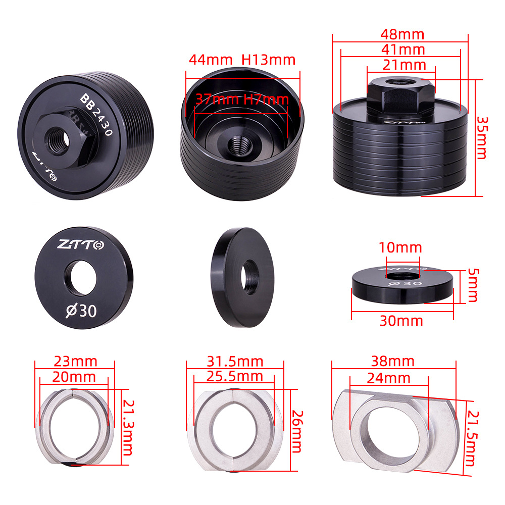 Juego de herramientas de desmontaje de montaje estático de eje central de entrada de bicicleta ZTTO BB86/30/92/PF30 eje central