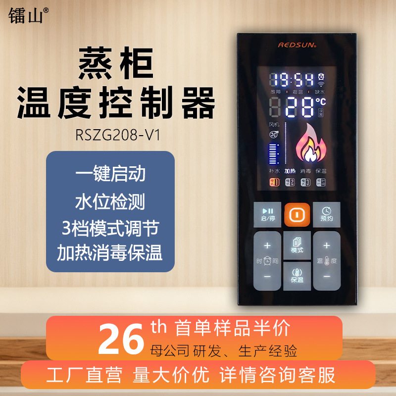 Intelligent Thermostat for Catering Steaming Rice Cabinet Controller Steam Generator Thermostat with Temperature Control Probe