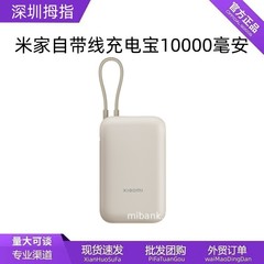 米家はケーブル付き充電宝10000mAhポケット版1万ミリアンペアの電源コードを持っている
