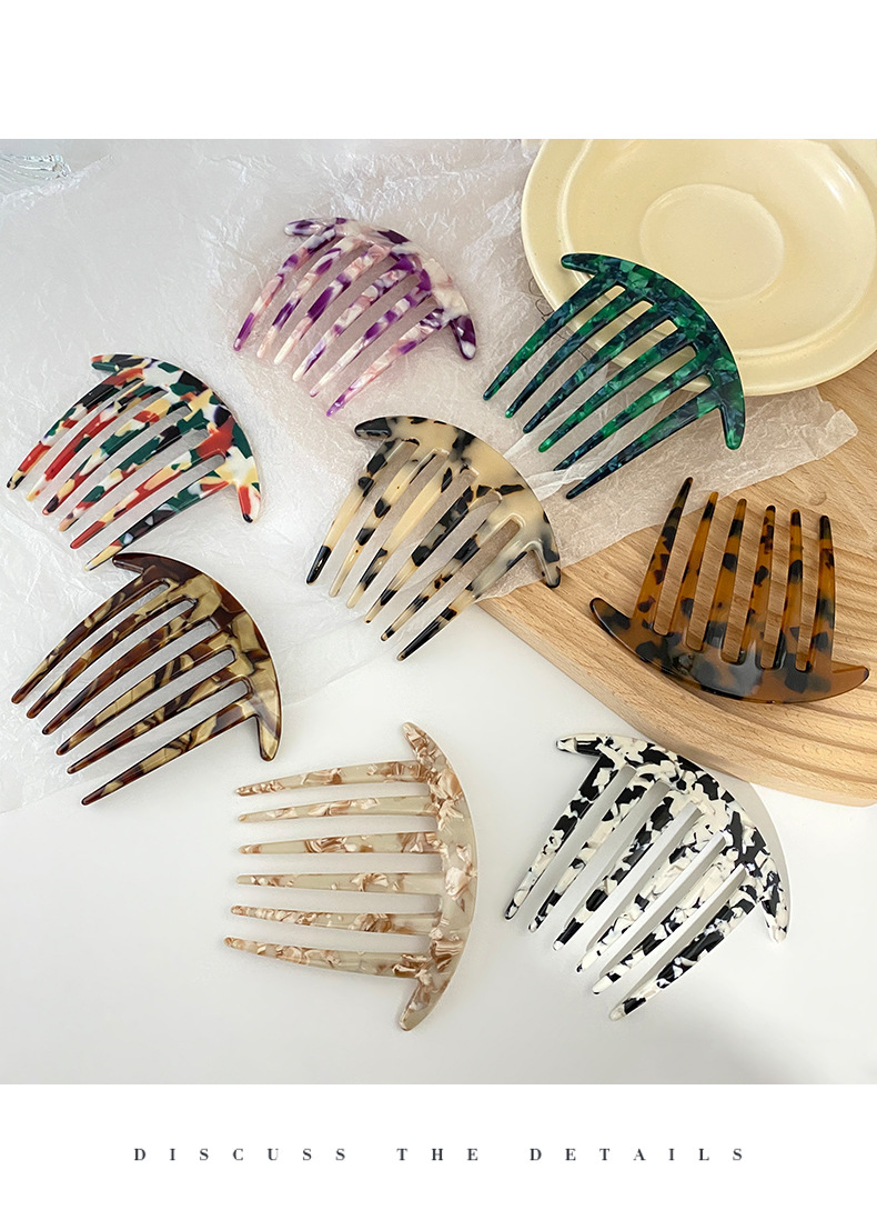 Acetic acid sheets Material Geometric Pattern Retro Geometric Acetic Acid Sheets Hair Combs 1 Piece