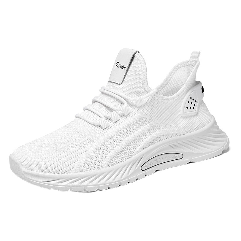 Zapatos de verano para hombres nuevos zapatos para correr de todo fósforo de color sólido zapatos para hombres transfronterizos zapatos deportivos casuales de pies transpirables y sin olor