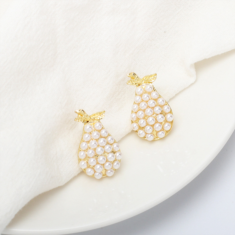 wholesale jewelry pear shape pearl stud earrings nihaojewelry